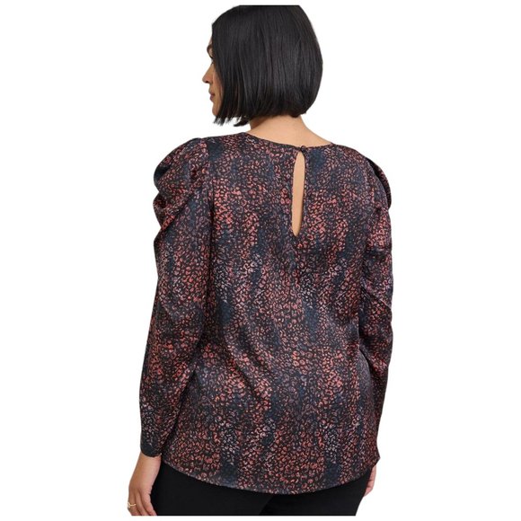 TORRID 3X - Satin Puff Long Sleeve Top Blouse NEW - Picture 3 of 4